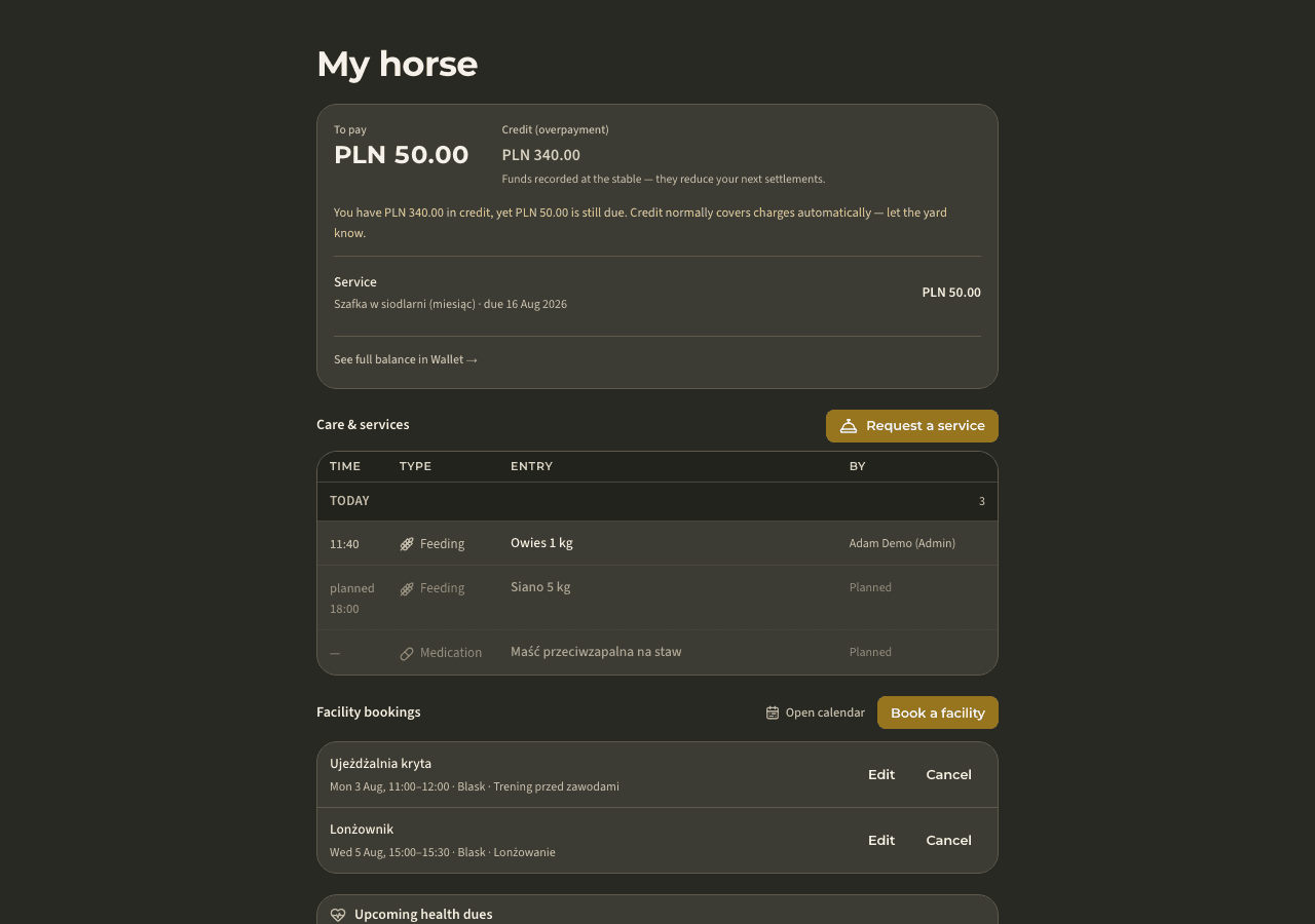 app — my horses & care