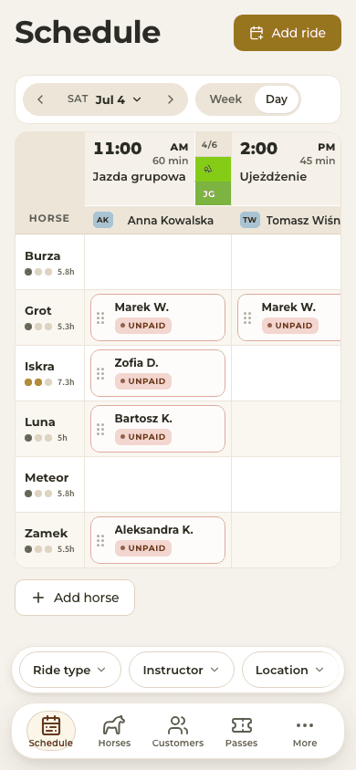 preview · Schedule