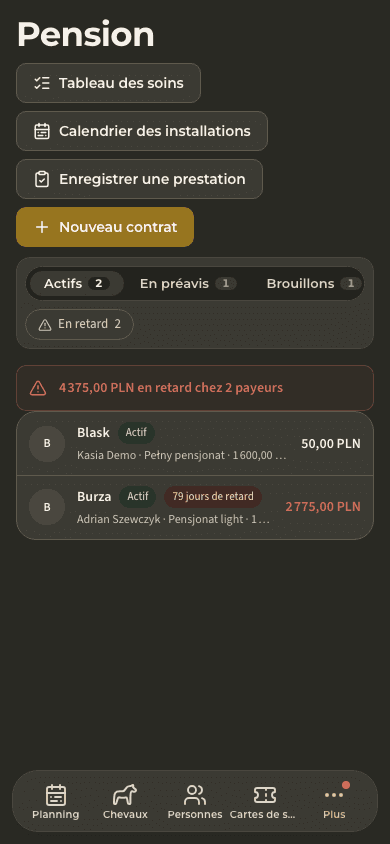 aperçu · Pension
