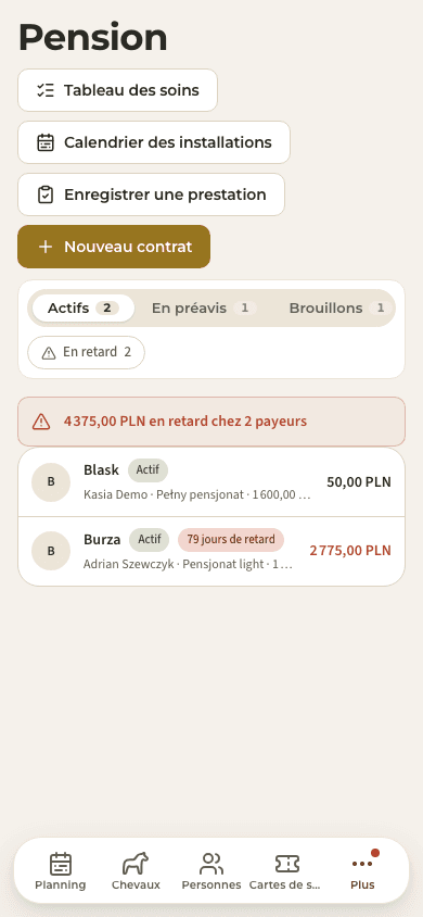 aperçu · Pension