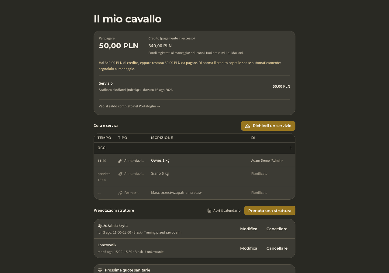 app — i miei cavalli e cura
