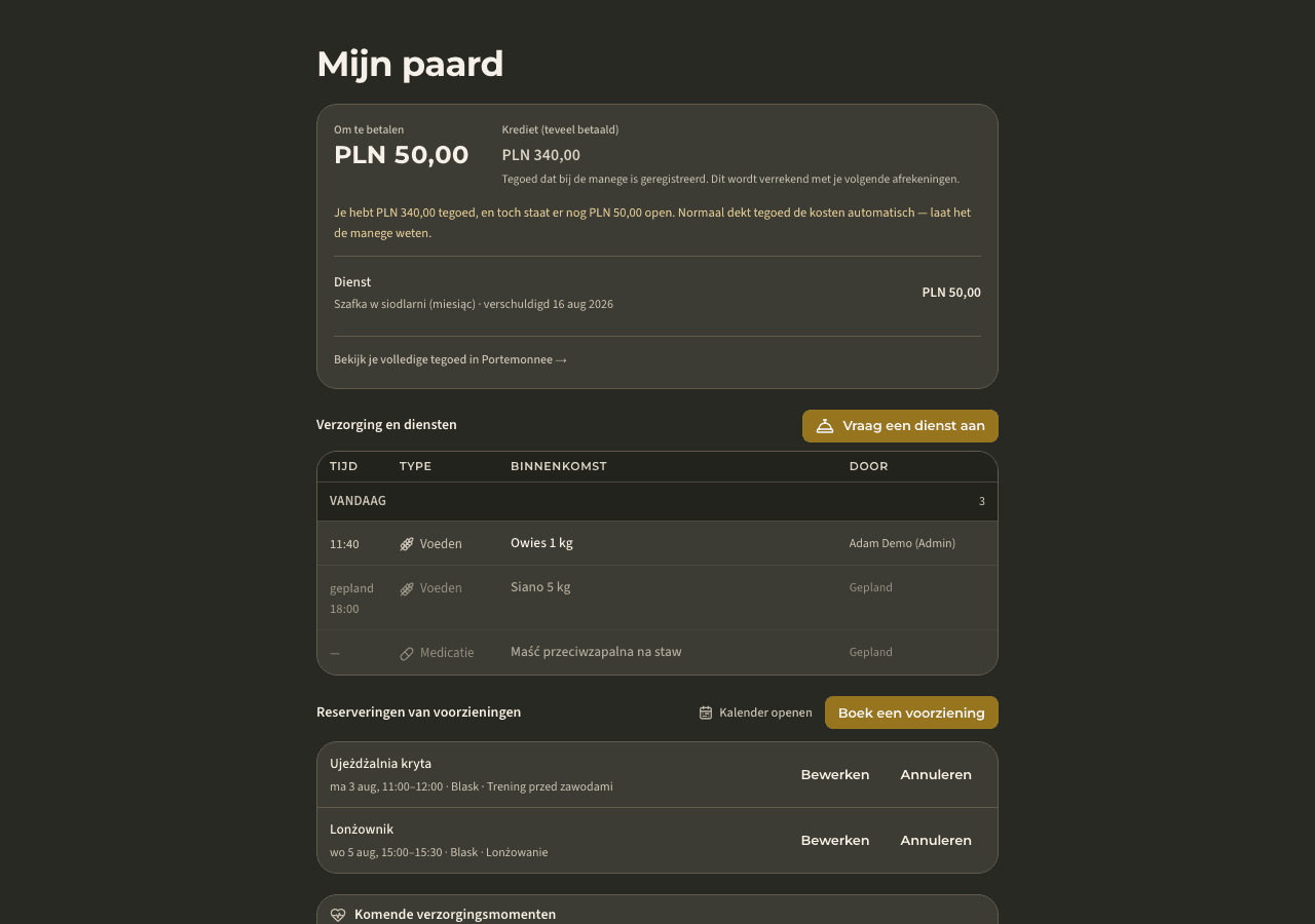 app — mijn paarden & verzorging