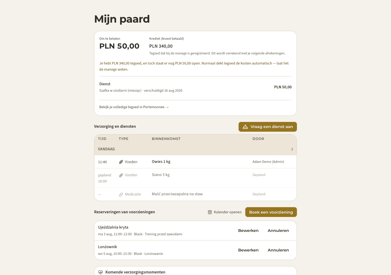 app — mijn paarden & verzorging
