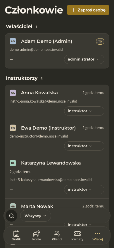 podgląd · Dostęp